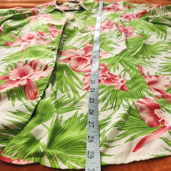 Judith Hart Blouse Size 22W Floral Hawaiian Shirt Front Buttons - Picture 5 of 9